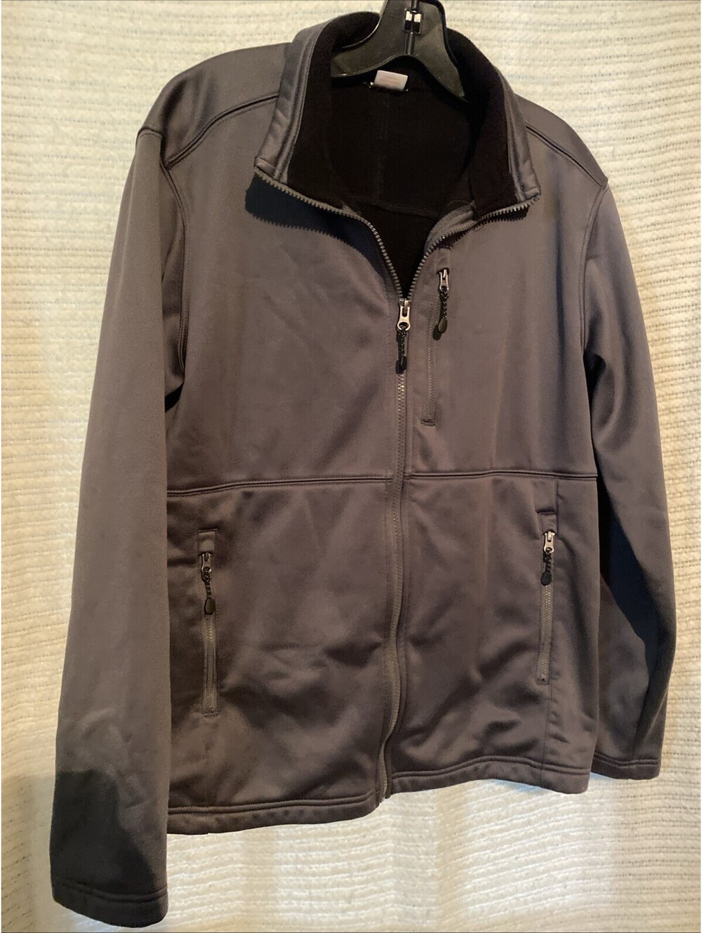 Ozark Trail-Mens Jacket-Full Zip-Softshell-XL Extra Large-Black-Lined